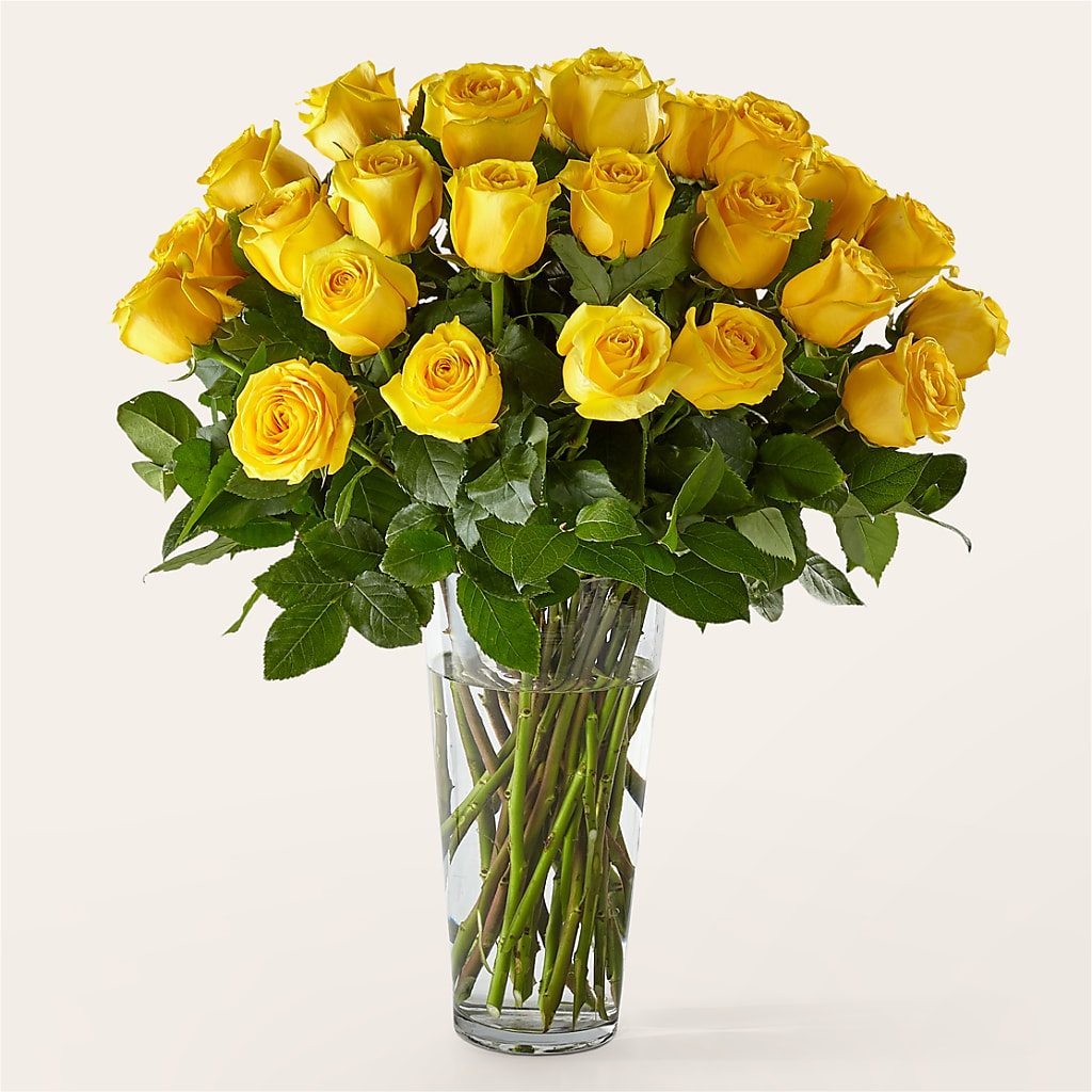 Long Stem Yellow Rose Bouquet – Sammy Wammy Floral, Montgomery IL