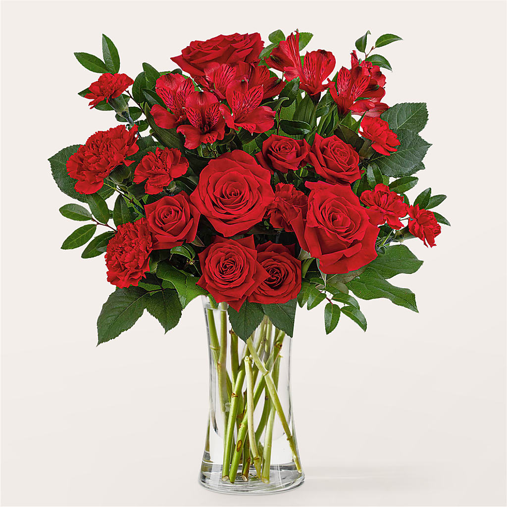 Brilliant Ruby Bouquet – Sammy Wammy Floral, Montgomery IL