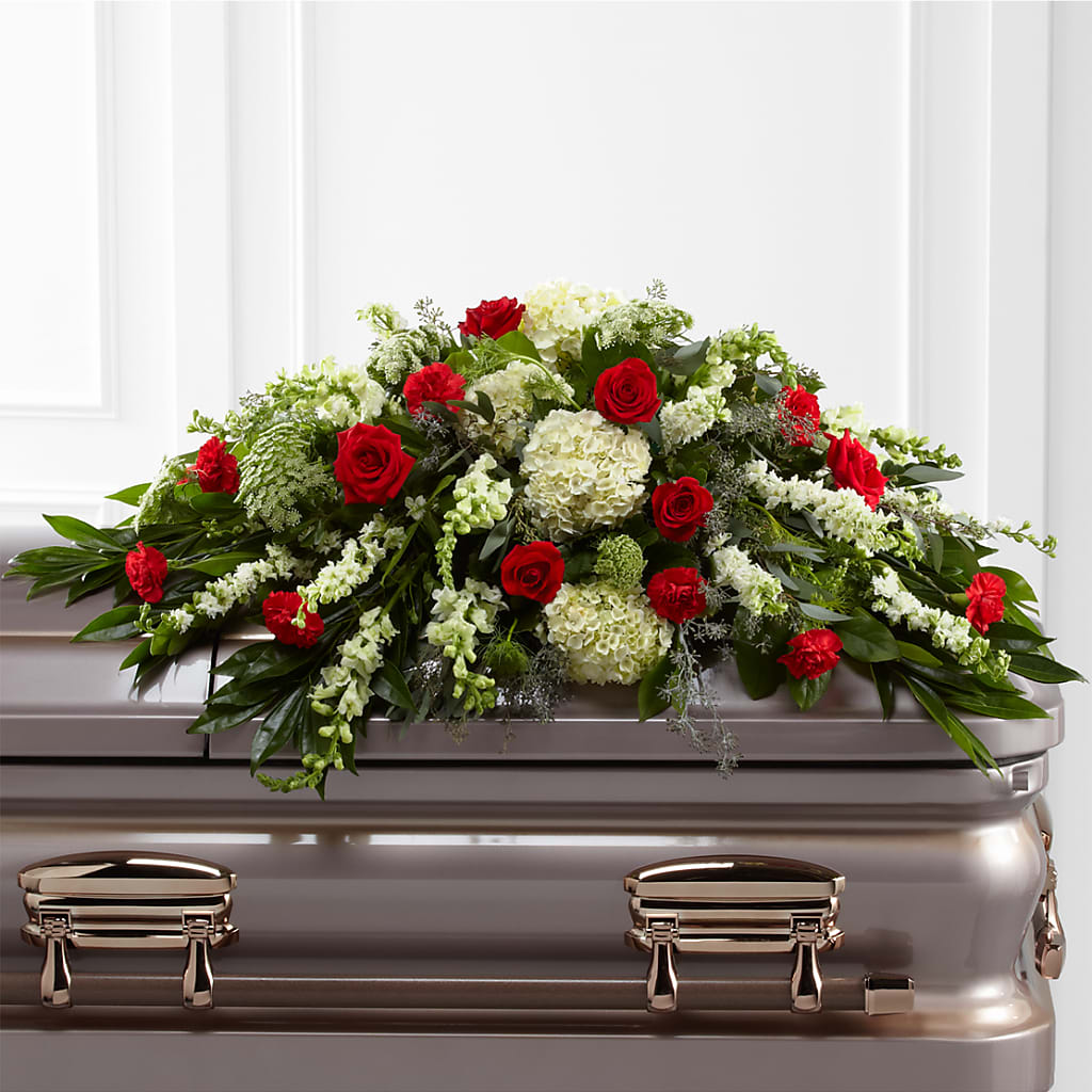 Sincerity Casket Spray – Sammy Wammy Floral, Montgomery IL