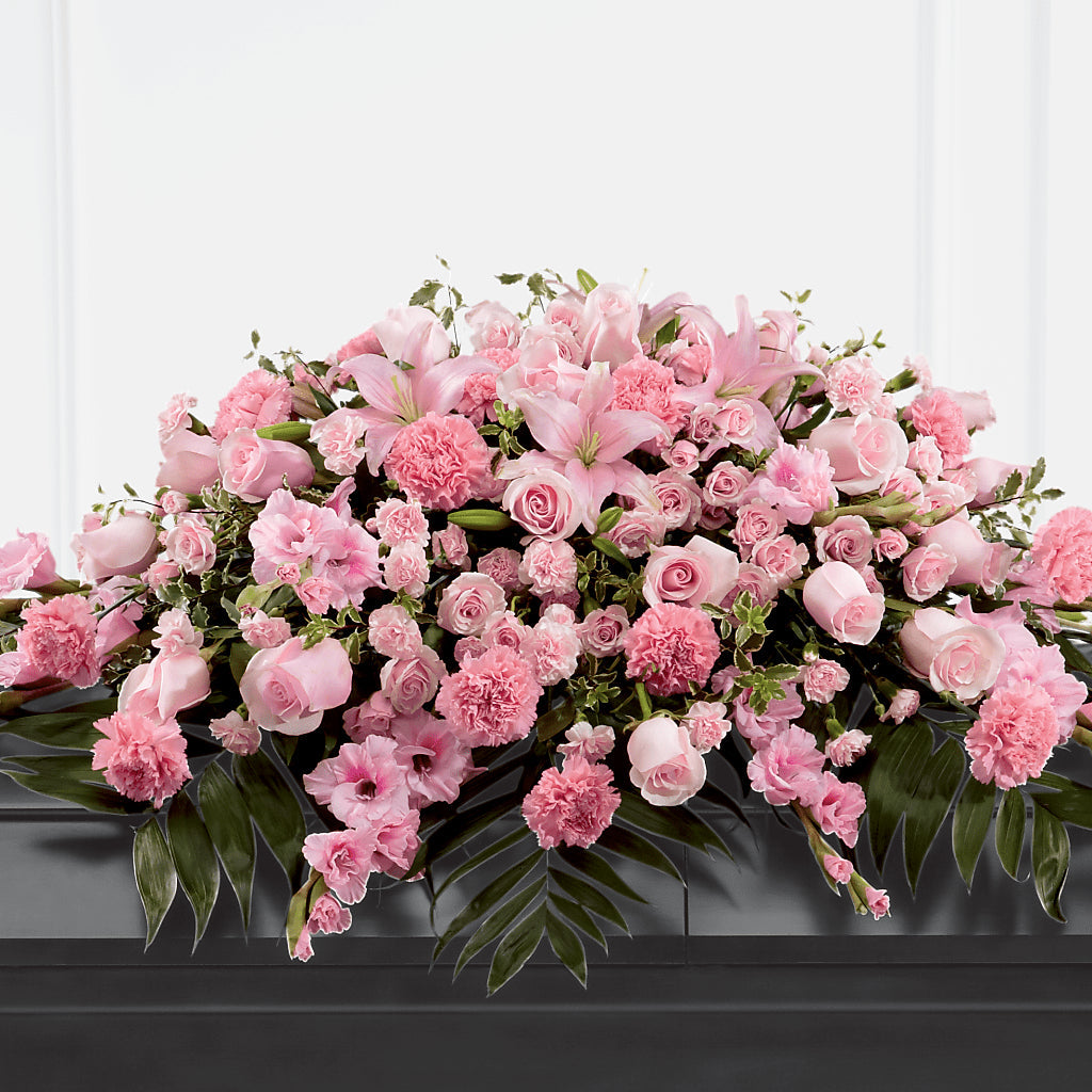 Garden of Comfort Casket Spray (Standard) – Sammy Wammy Floral, Montgomery IL