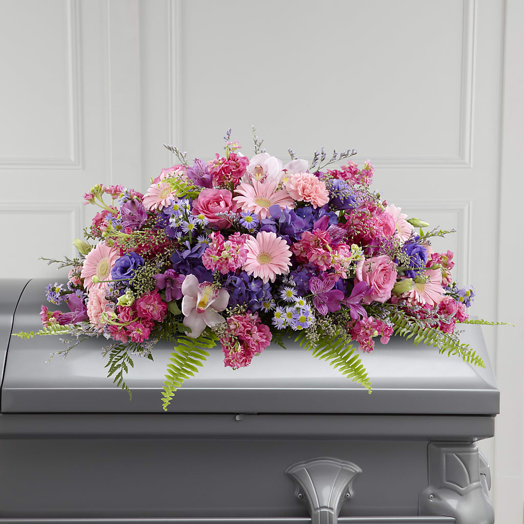 Glorious Garden Casket Spray – Sammy Wammy Floral, Montgomery IL