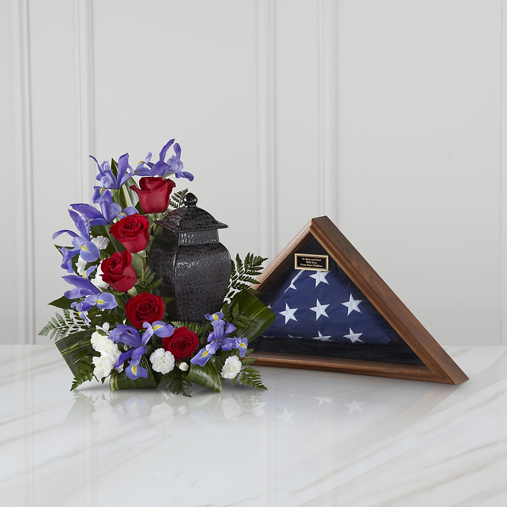 Patriotic Tribute Arrangement – Sammy Wammy Floral, Montgomery IL