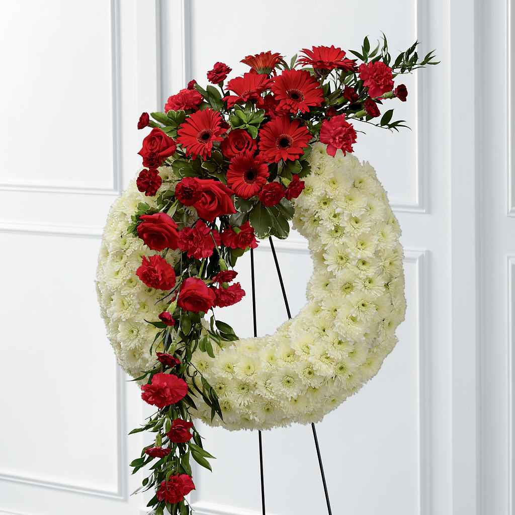 Graceful Tribute Wreath – Sammy Wammy Floral, Montgomery IL