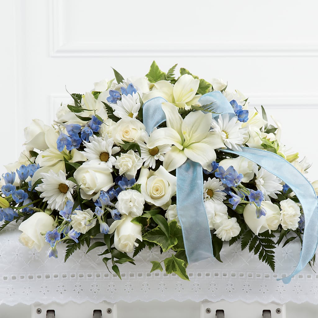Tender Treasure Casket Spray – Sammy Wammy Floral, Montgomery IL