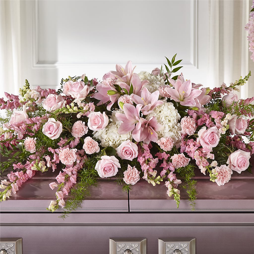 Life & Remembrance Casket Spray – Sammy Wammy Floral, Montgomery IL
