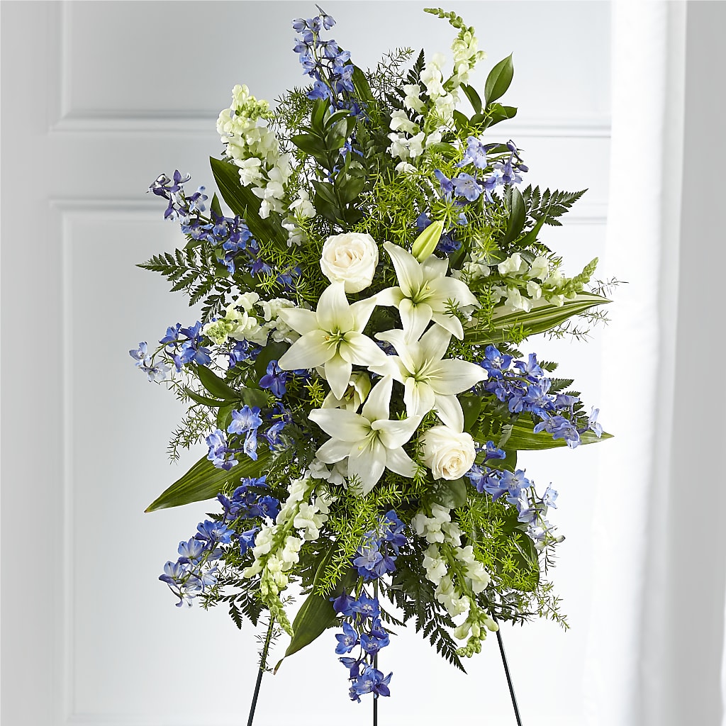 Faithful Friend Standing Spray – Sammy Wammy Floral, Montgomery IL