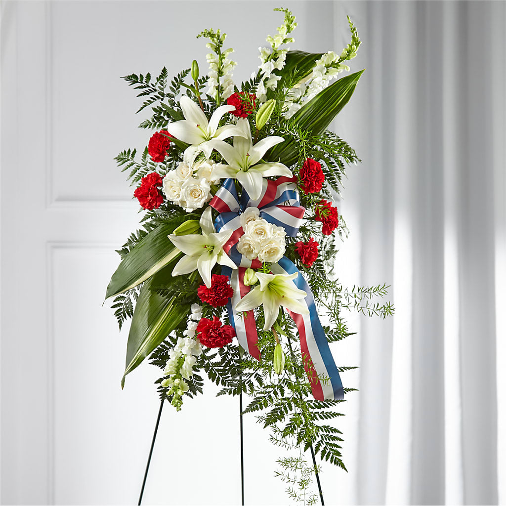 Stars of Life Standing Spray – Sammy Wammy Floral, Montgomery IL
