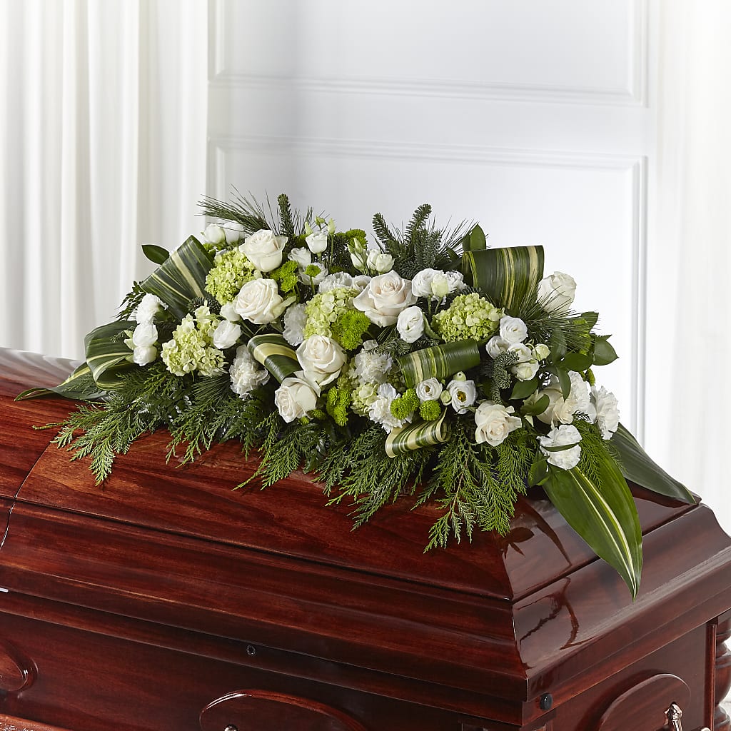 Hopeful Gesture Casket Spray – Sammy Wammy Floral, Montgomery IL