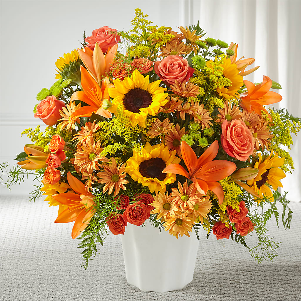 Harvest Thoughts Floor Basket – Sammy Wammy Floral, Montgomery IL