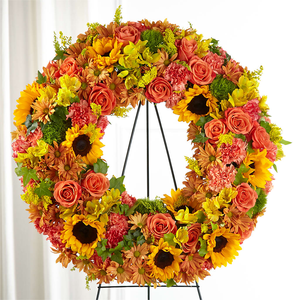 Autumnal Memories Wreath (Standard) – Sammy Wammy Floral, Montgomery IL