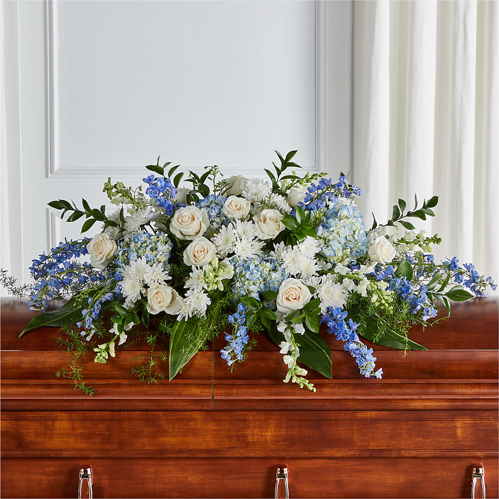 Timeless Essence Casket Spray – Sammy Wammy Floral, Montgomery IL