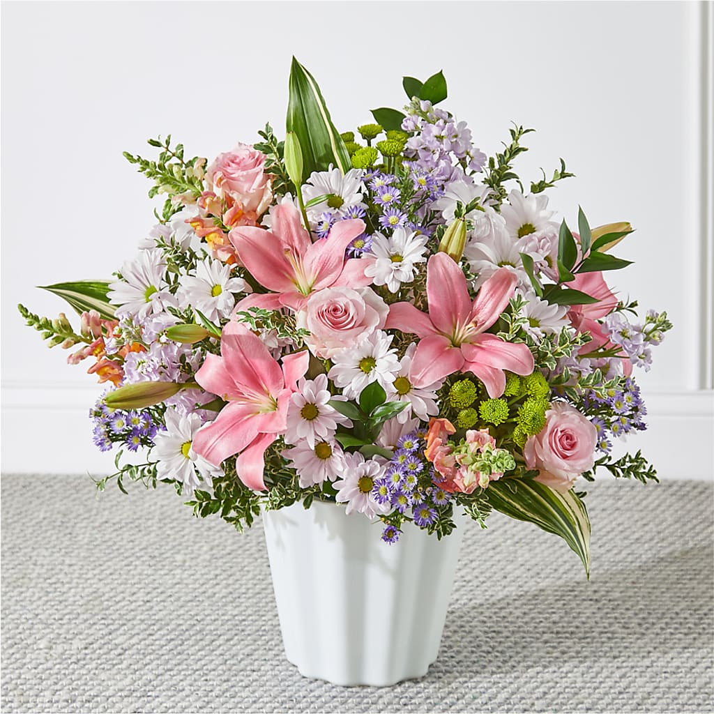 Abundant Compassion Floor Basket – Sammy Wammy Floral, Montgomery IL