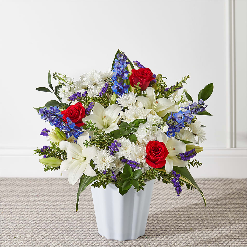 Consoled Floor Basket – Sammy Wammy Floral, Montgomery IL