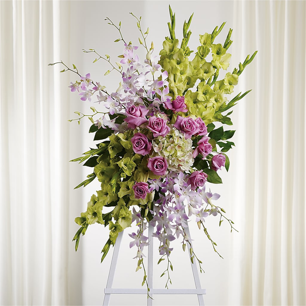 Lasting Legacy Standing Spray – Sammy Wammy Floral, Montgomery IL
