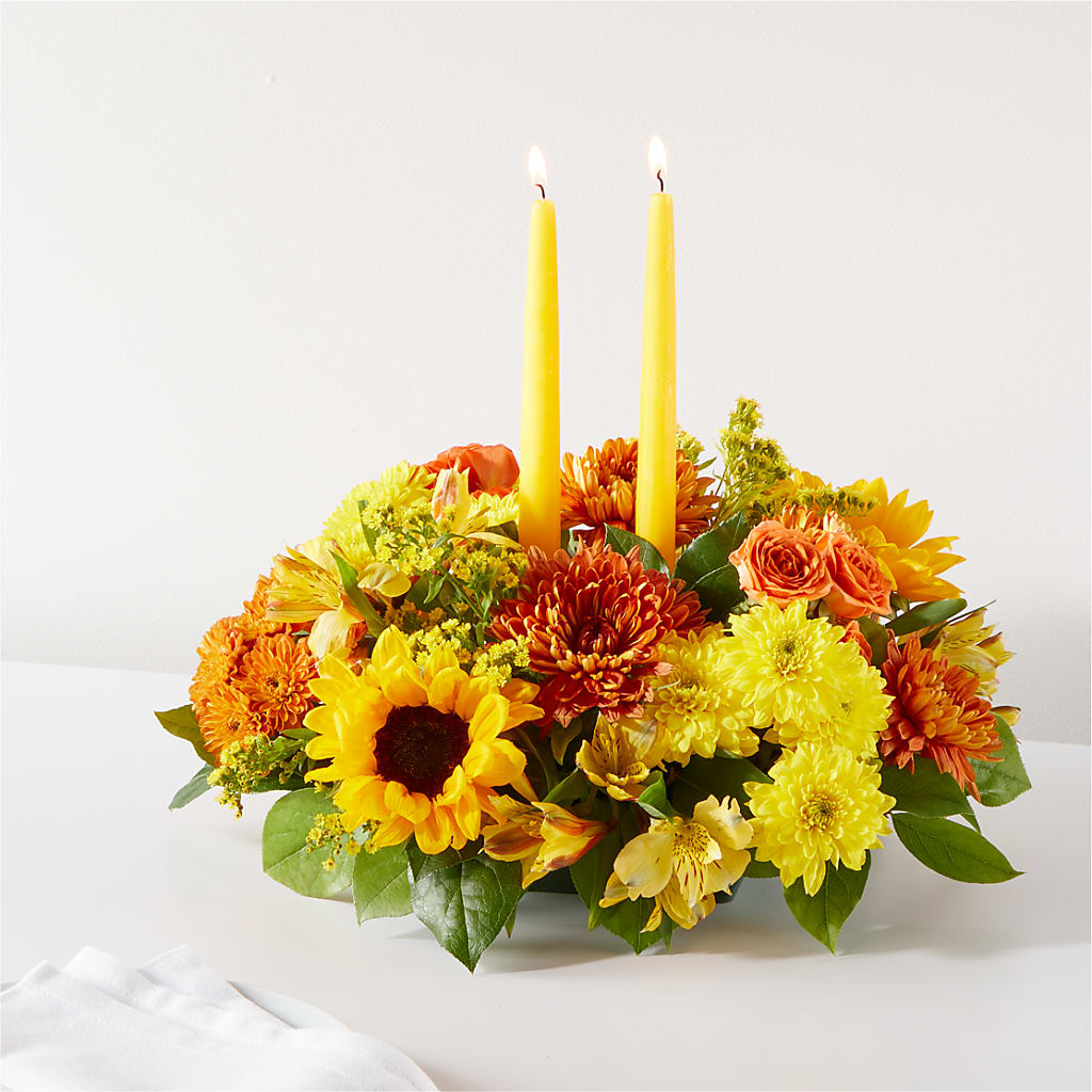 Autumn Harmony Centerpiece – Sammy Wammy Floral, Montgomery IL