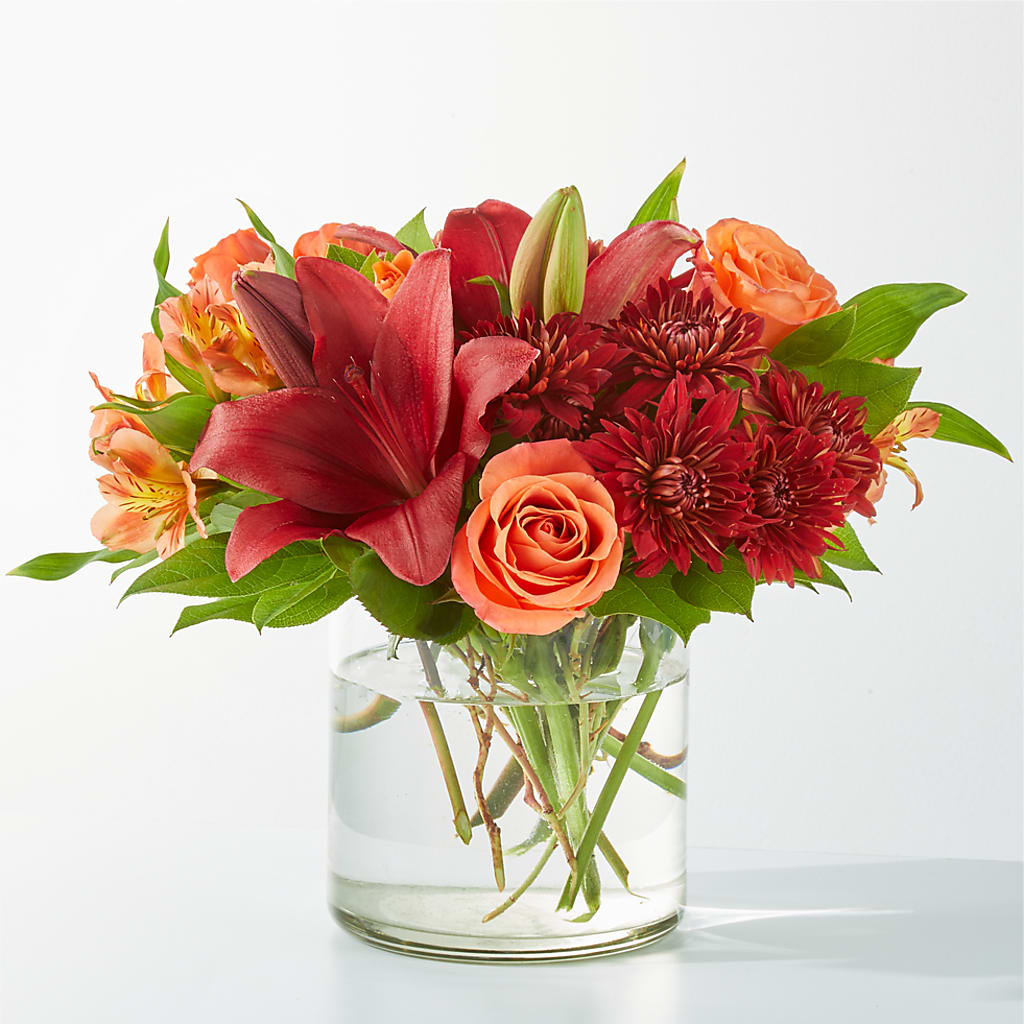 Crimson Leaves Bouquet – Sammy Wammy Floral, Montgomery IL