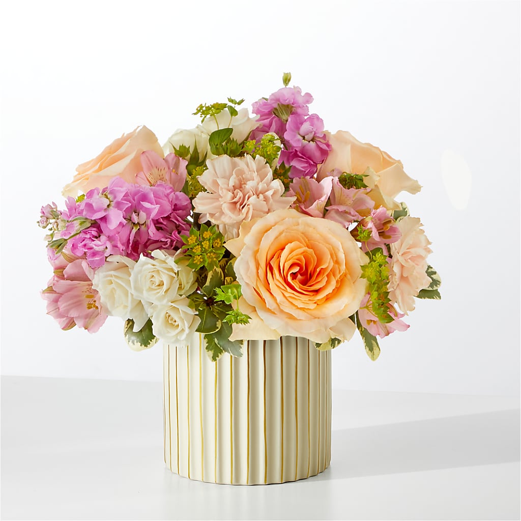 Paradise Bouquet with Ivory Vase – Sammy Wammy Floral, Montgomery IL
