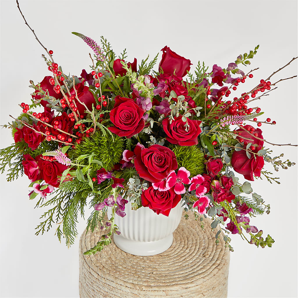 Big Red Bow Bouquet –  Sammy Wammy Floral, Montgomery IL