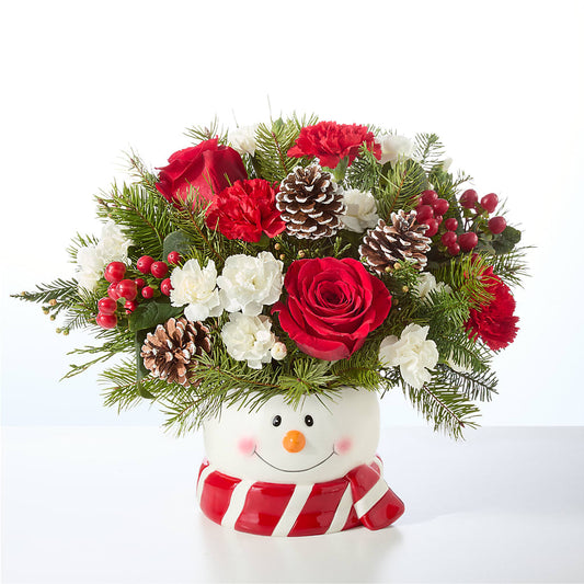 Jolly Snowman Bouquet –  Sammy Wammy Floral, Montgomery IL