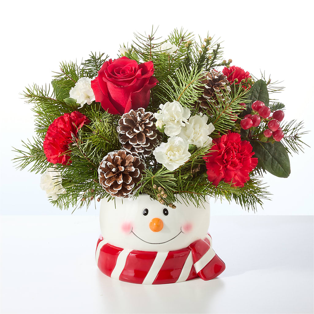 Jolly Snowman Bouquet –  Sammy Wammy Floral, Montgomery IL