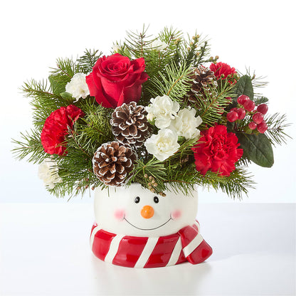 Jolly Snowman Bouquet –  Sammy Wammy Floral, Montgomery IL