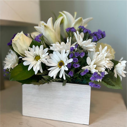 Beyond Blue Box Bouquet –  Sammy Wammy Floral, Montgomery IL