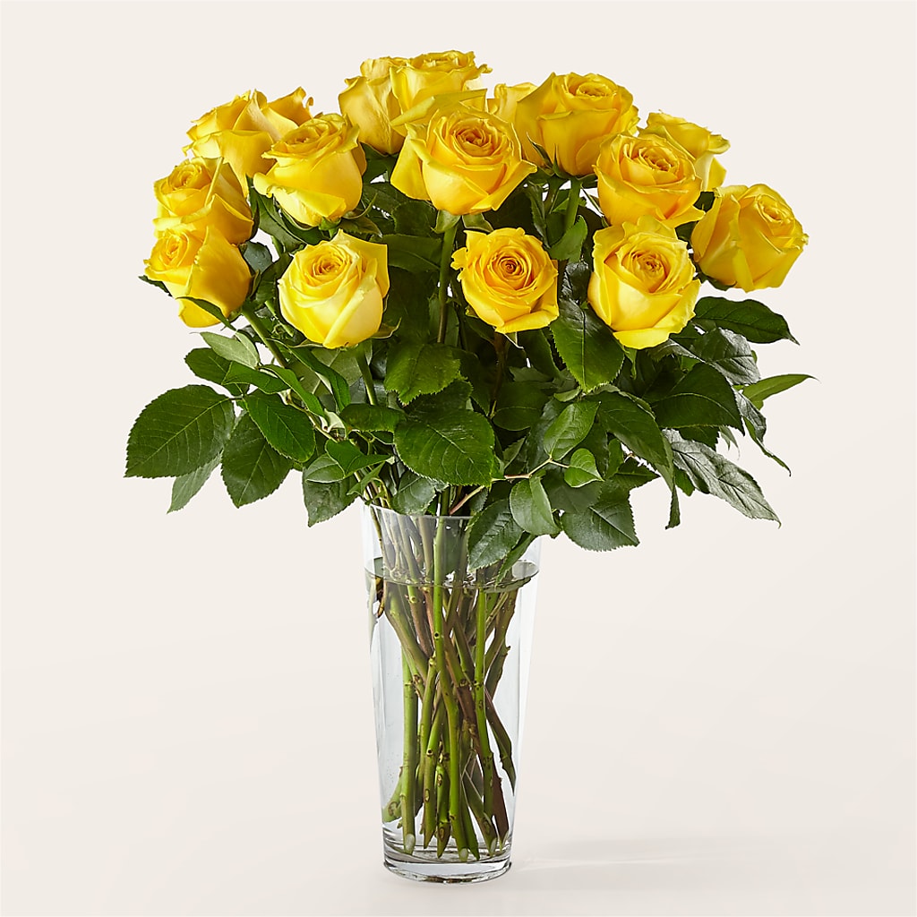 Long Stem Yellow Rose Bouquet –  Sammy Wammy Floral, Montgomery IL