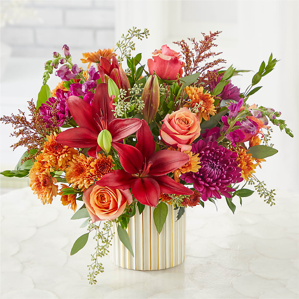 Burgundy Landscape Bouquet –  Sammy Wammy Floral, Montgomery IL