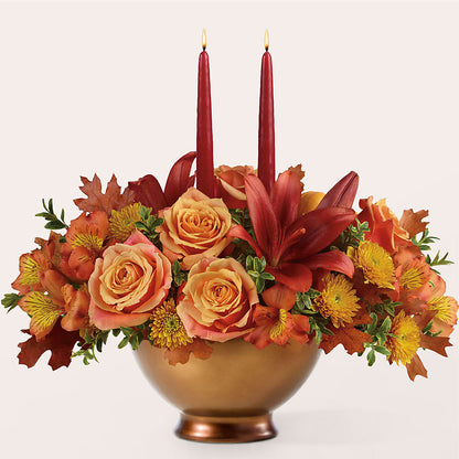 Harvest Table Centerpiece –  Sammy Wammy Floral, Montgomery IL