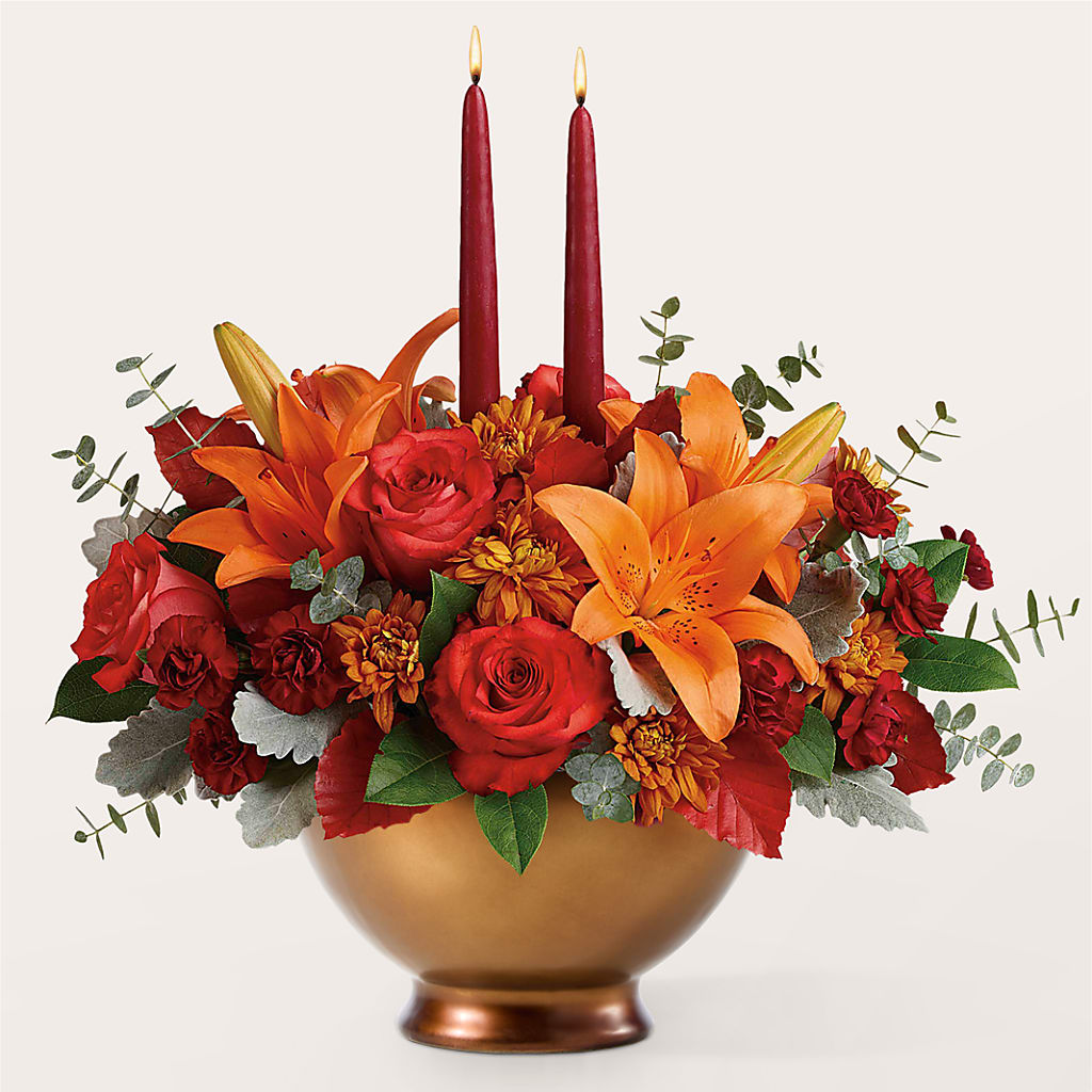 Fruits of Fall Centerpiece –  Sammy Wammy Floral, Montgomery IL