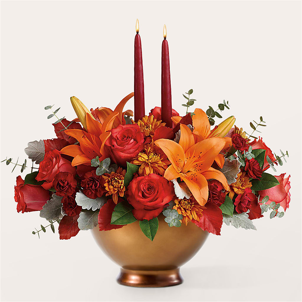 Fruits of Fall Centerpiece –  Sammy Wammy Floral, Montgomery IL