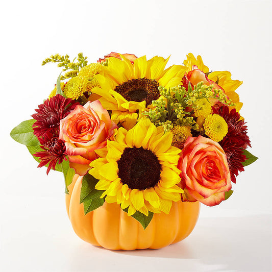 Golden Gourd Pumpkin Bouquet –  Sammy Wammy Floral, Montgomery IL