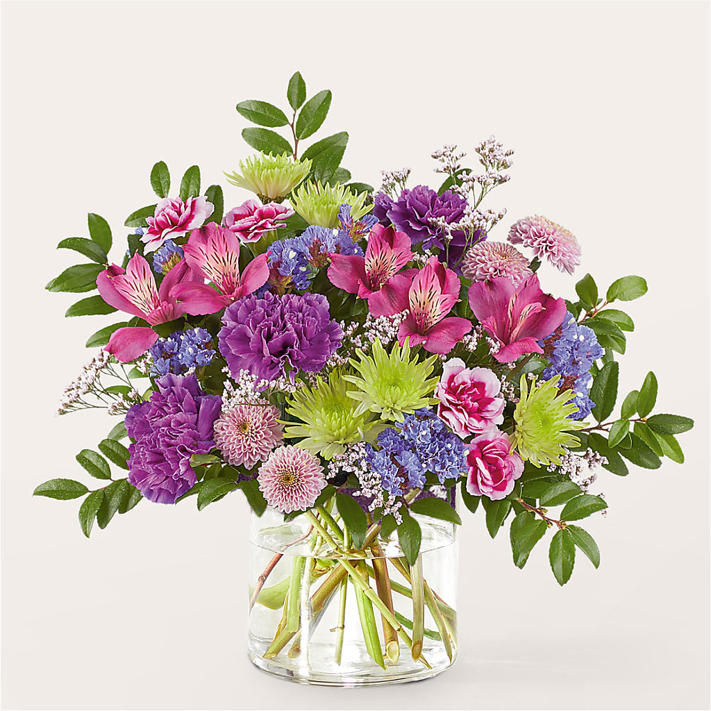 Glass Half Full Bouquet –  Sammy Wammy Floral, Montgomery IL