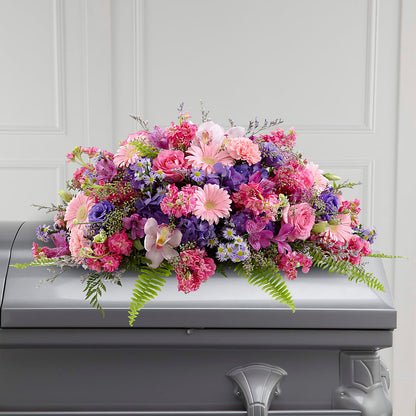 Glorious Garden Casket Spray –  Sammy Wammy Floral, Montgomery IL