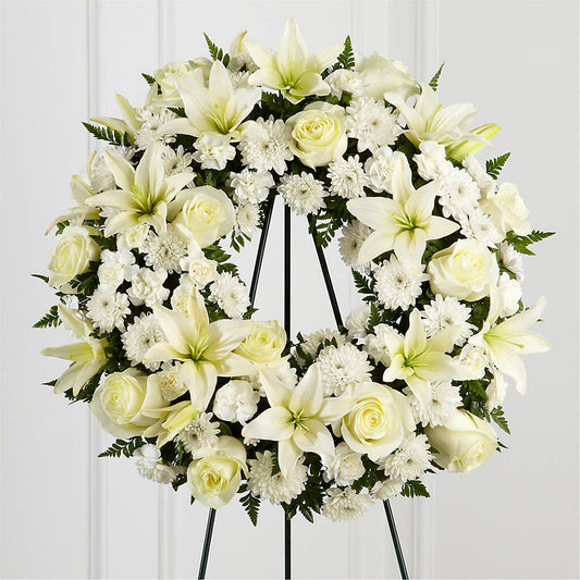 Treasured Tribute Wreath –  Sammy Wammy Floral, Montgomery IL