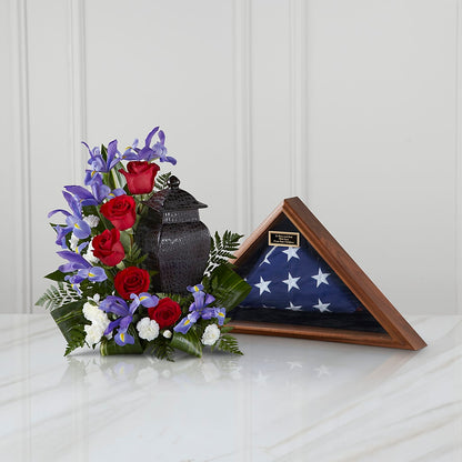 Patriotic Tribute Arrangement –  Sammy Wammy Floral, Montgomery IL