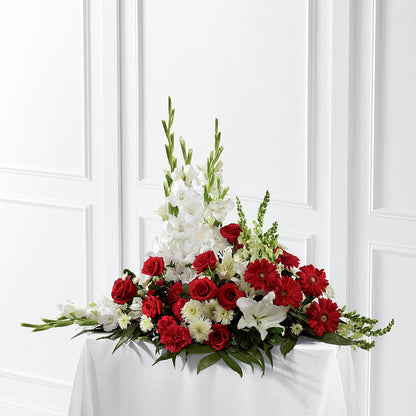 Crimson & White Arrangement –  Sammy Wammy Floral, Montgomery IL
