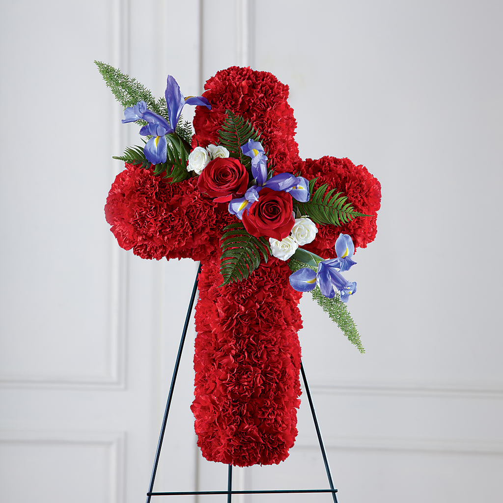 Faithful Hero Floral Cross –  Sammy Wammy Floral, Montgomery IL