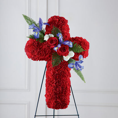 Faithful Hero Floral Cross –  Sammy Wammy Floral, Montgomery IL