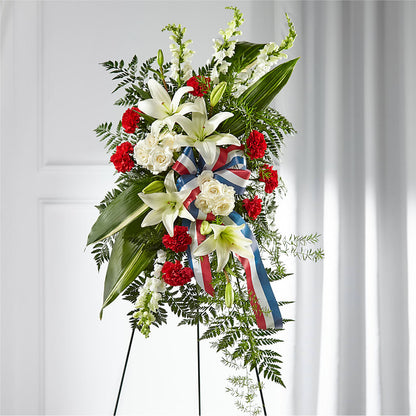Stars of Life Standing Spray –  Sammy Wammy Floral, Montgomery IL