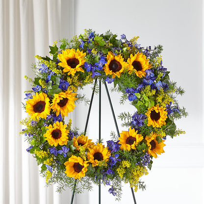 Bright Rays Wreath –  Sammy Wammy Floral, Montgomery IL