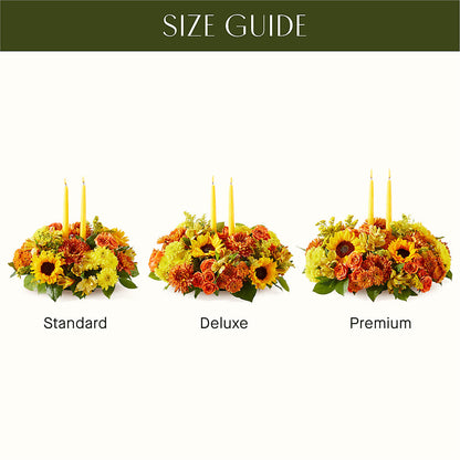 Autumn Harmony Centerpiece –  Sammy Wammy Floral, Montgomery IL