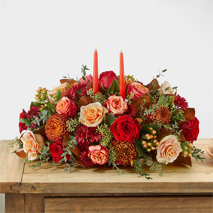 Gather Near Centerpiece –  Sammy Wammy Floral, Montgomery IL