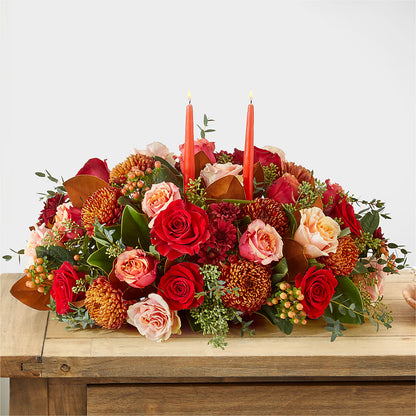 Gather Near Centerpiece –  Sammy Wammy Floral, Montgomery IL