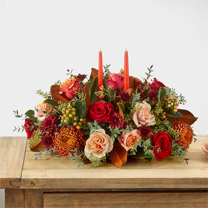 Gather Near Centerpiece –  Sammy Wammy Floral, Montgomery IL