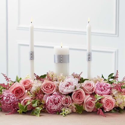 Worldwide Romance Unity Candle Arrangement –  Sammy Wammy Floral, Montgomery IL