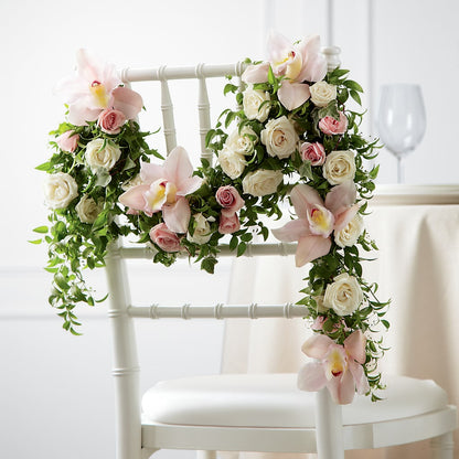 Orchid Rose Chair Décor –  Sammy Wammy Floral, Montgomery IL
