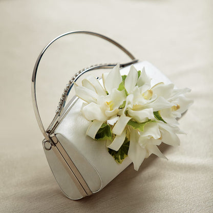 White Purse Decor –  Sammy Wammy Floral, Montgomery IL